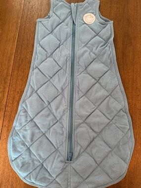 (NWOT) 100% Cotton Quilted Light Blue Baby Weighted Sleep Sack | Dreamland